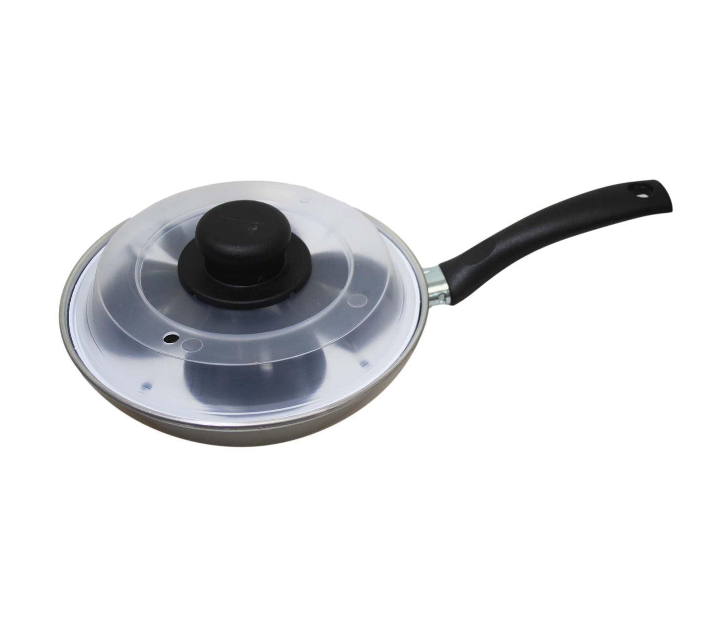 Non Stick Home Kitchen 4 Egg Poacher Pan 20cm With Long Safety Handle Egg Poacher 5.5cm 9101 A  (Parcel Rate)