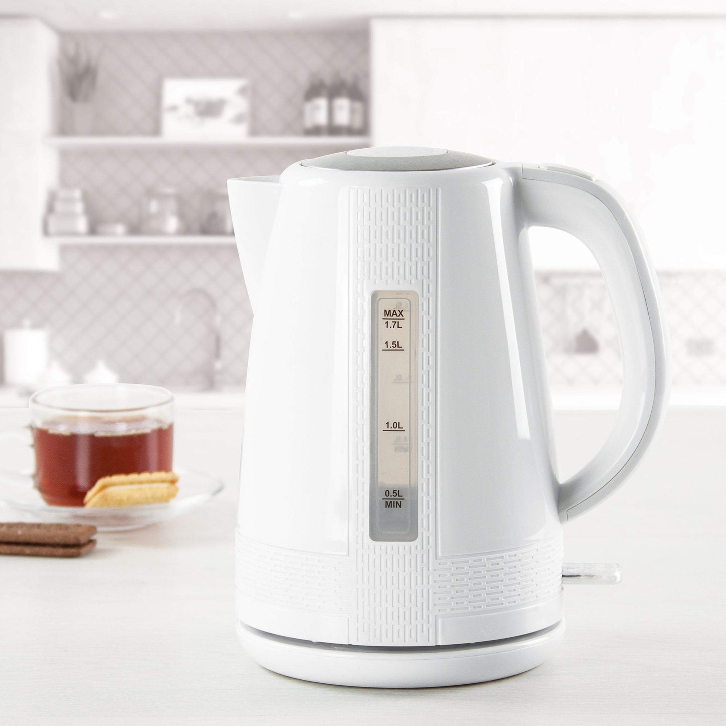 SQ Blitz Electric Kettle White 1.7 Litre 9169 (Parcel Rate)