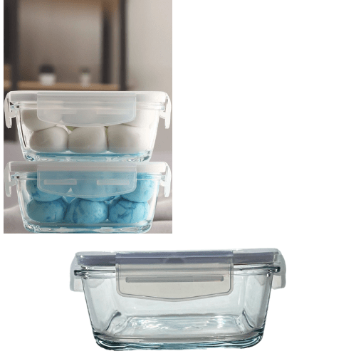 Glass Food Storage Container 720cc Assorted Colours FRS247KDP (Parcel Rate)