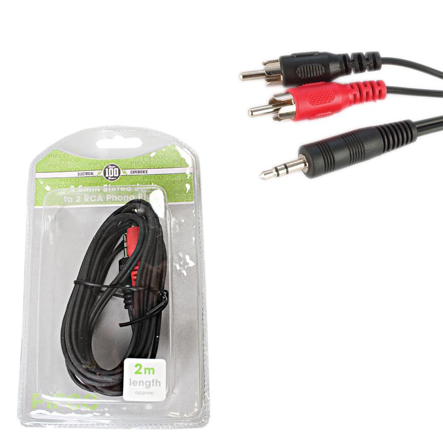 AC10 3.5mm Stereo Plug To Plug Lead 2m Length  AVS1014 (Large Letter Rate)