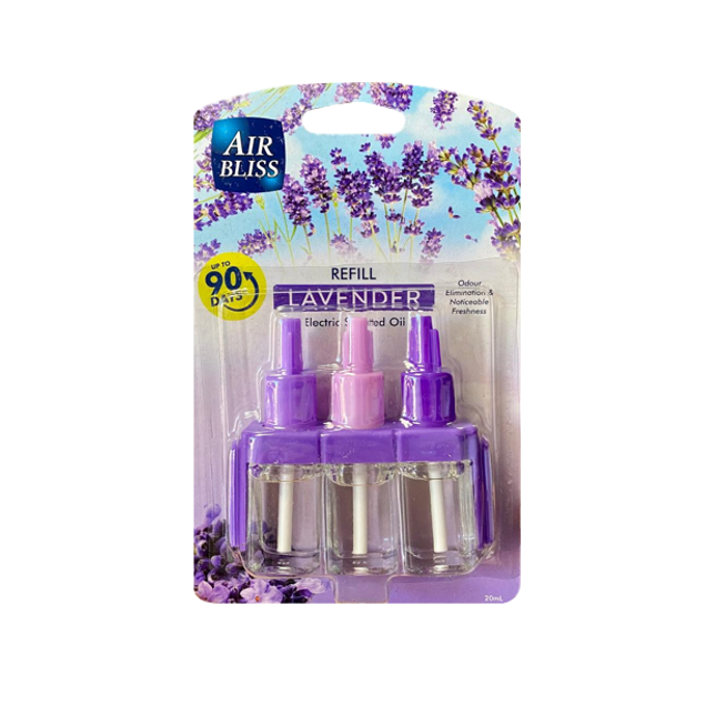 Air Bliss Air Freshener Scented Oil Plug In Refill 20ml Lavender ALL (Parcel Rate)