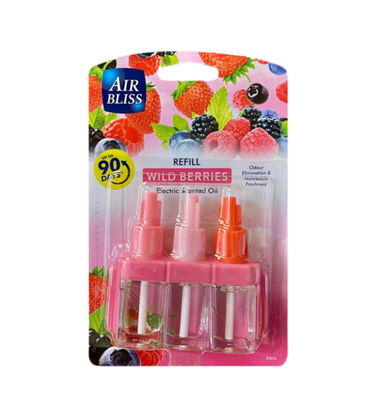 Air Bliss Air Freshener Scented Oil Plug In Refill 20ml Wild Berries AWB (Parcel Rate)