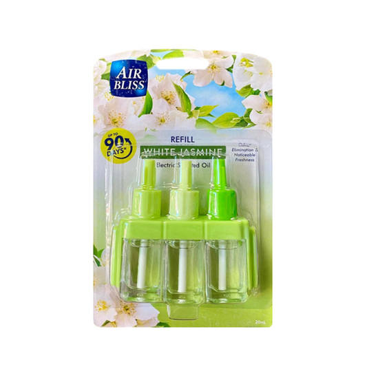 Air Bliss Air Freshener Scented Oil Plug In Refill 20ml White Jasmine AWJ (Parcel Rate)