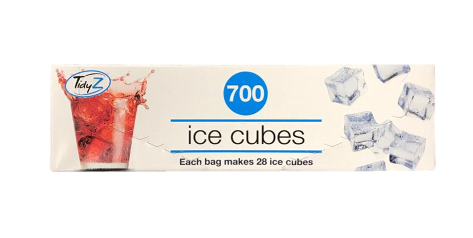 Ice Cube Bags 17.5 x 36 cm Pack of 25 B0158 (Parcel Rate)