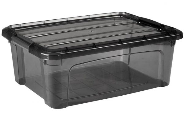 Poli Plastic Storage Box Black 12 Litre 40 cm BNM0612 (Parcel Rate)