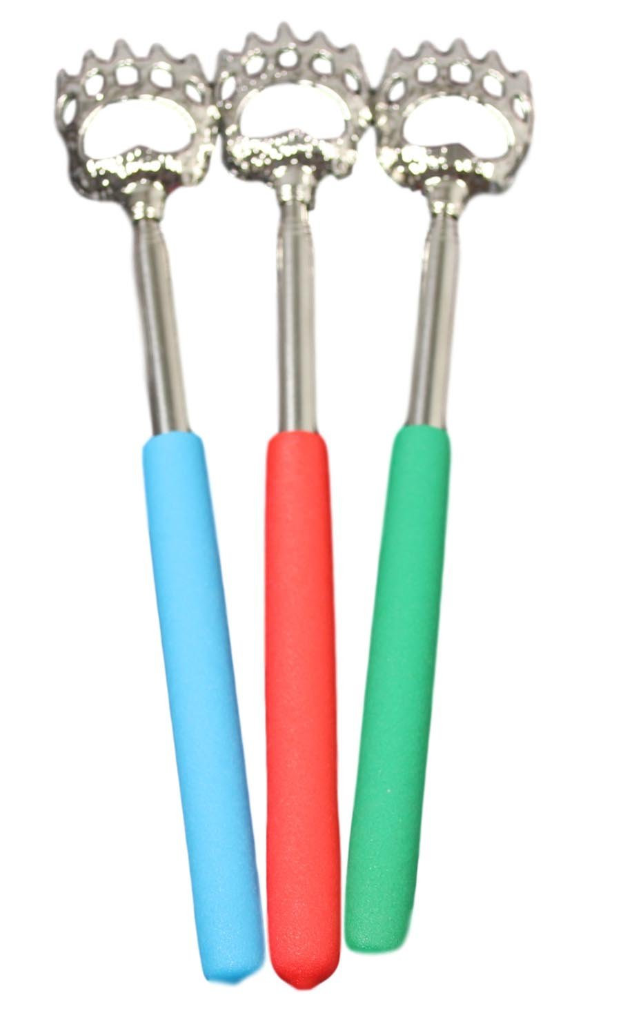 Back Scratcher Metal Telescopic Extendable Eagle Claw 3 Assorted Colours 5233 (Parcel Rate)