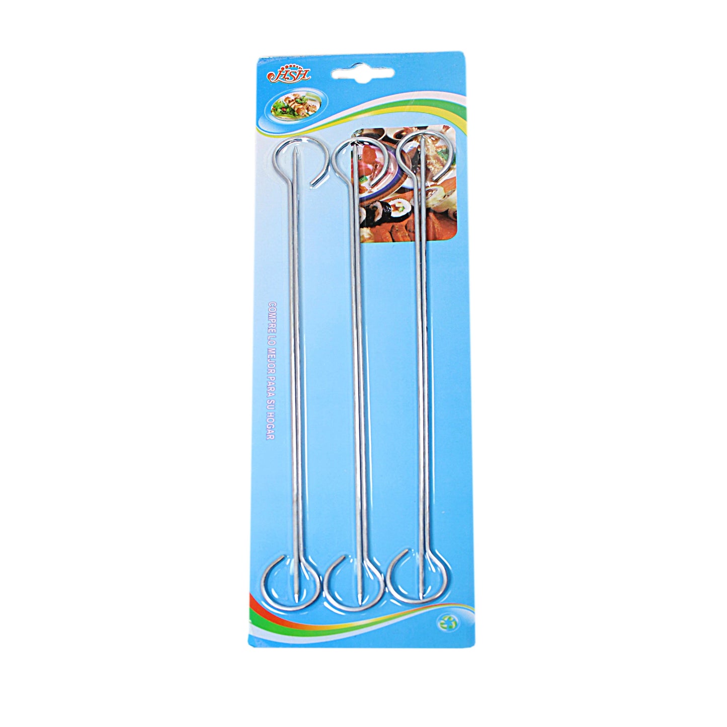 Metal BBQ Skewers Kebab Sticks 25cm Pack of 6 3481 (Parcel Rate)