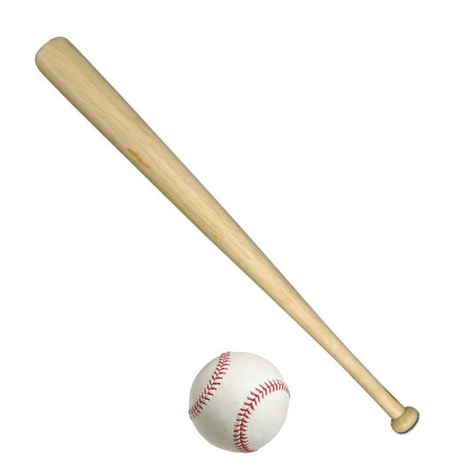 Heavy Duty Wooden Baseball Bat with Ball 24" 1164 A  (Parcel Rate)