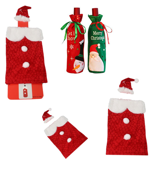 Christmas Santa Wine Bottle Cover 18 x 11.5 cm 5456 (Large Letter Rate)