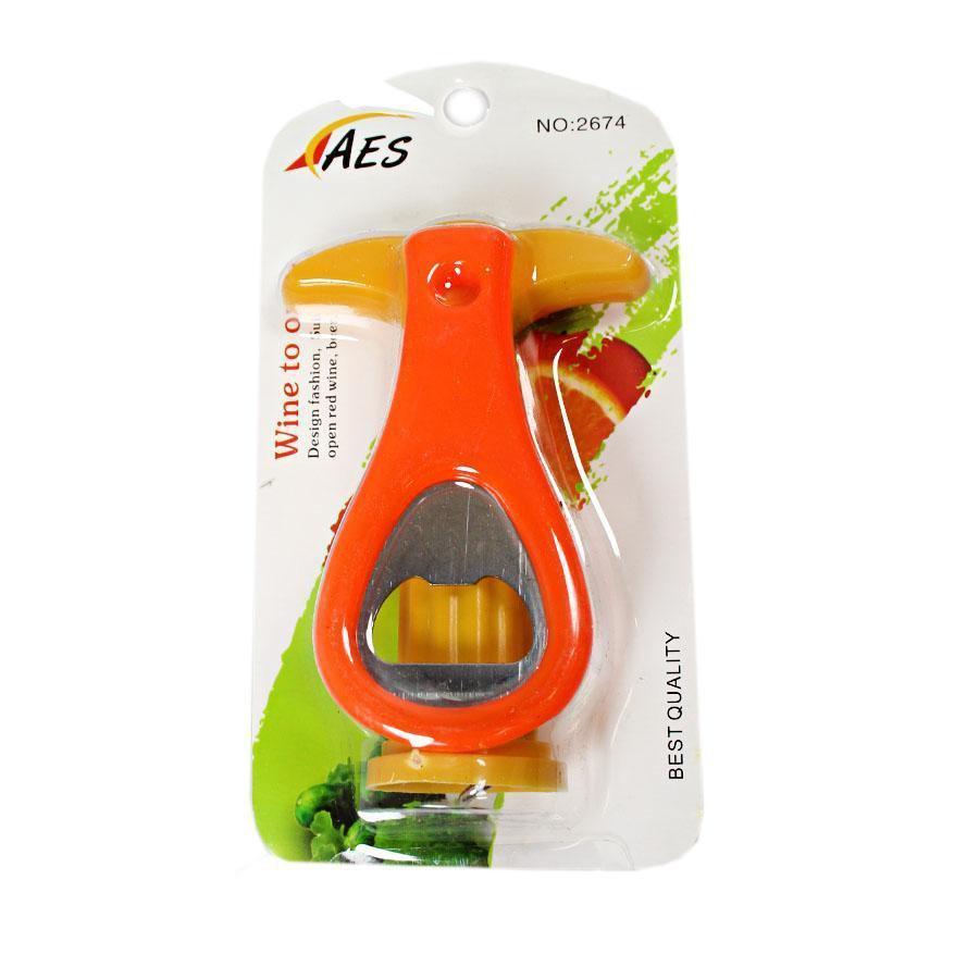 Plastic 2 Type Bottle Opener Multipurpose Use Orange and Yellow  5114 (Large Letter Rate)