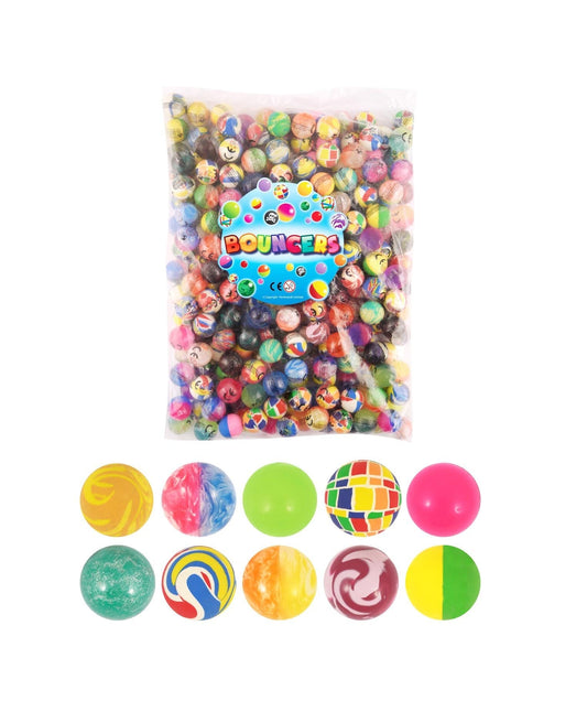 250 Pack Kids Bouncy Balls Fun Party Time Pinata Jet Balls Assorted Colour 2.5cm T27100 (Parcel Rate)p