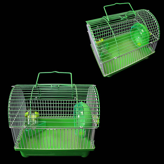 Small Pet Hamster Mouse Rodent Cage 21.5 x 19 x 16 cm Assorted Colours 0081 (Parcel Rate)