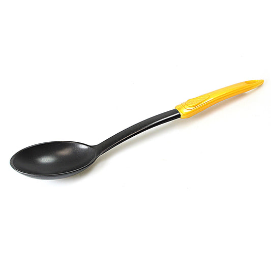 Black Plastic Kitchen Spoon Scoop Long With Handle 30cm DS041 (Parcel Rate)p