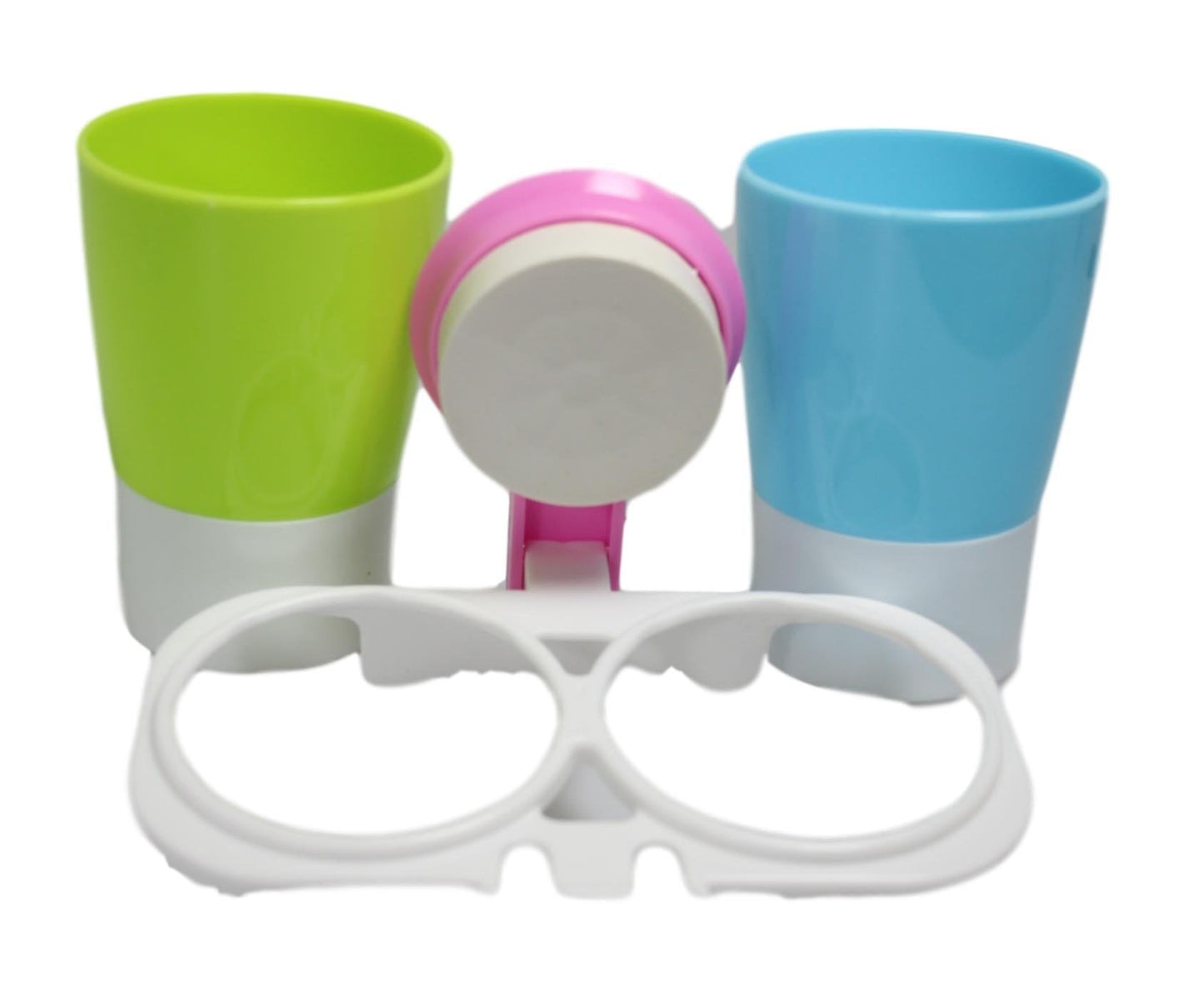 Bathroom Suction Complete Toiletry Care Cup Holder Suction Multi Coloured 5194 (Parcel Rate)