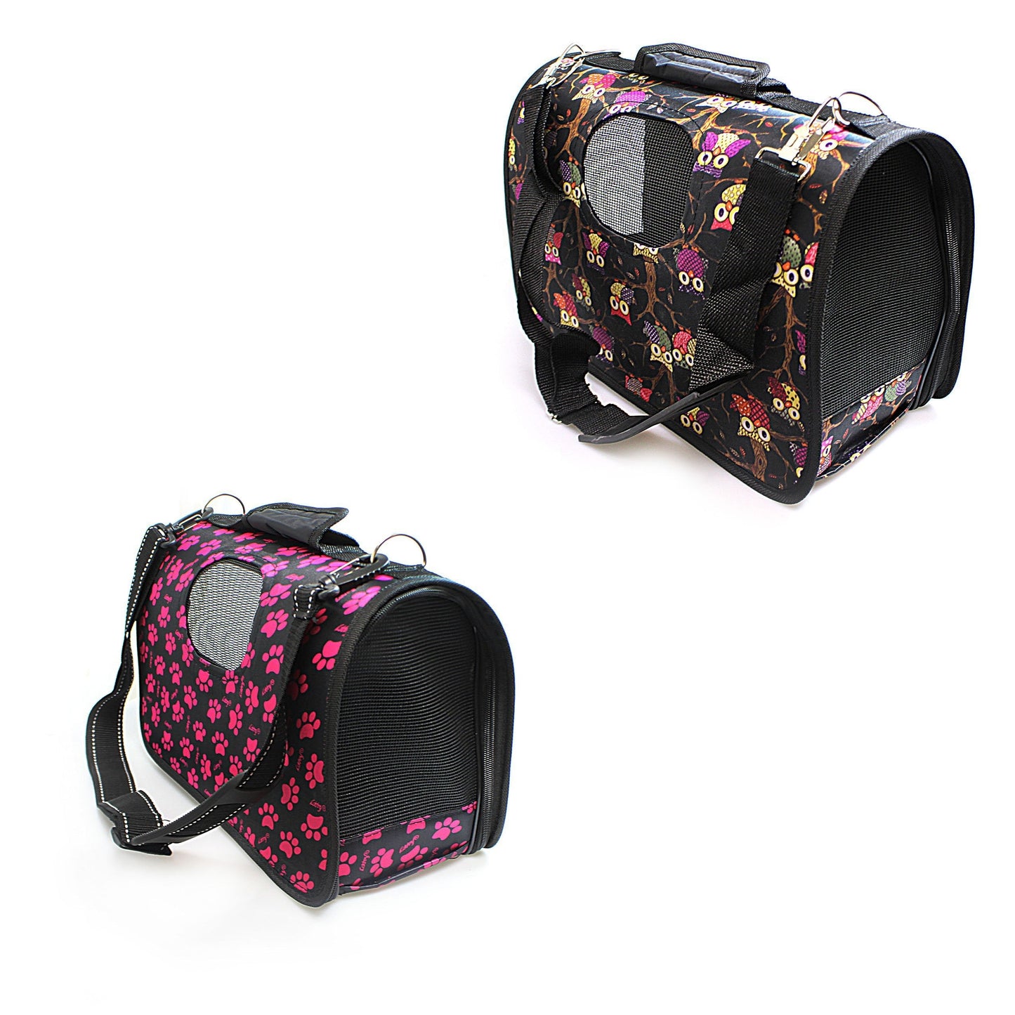 Pet Dog Cat Foldable Carry Case with Handle and Printed Design Assorted Designs 2024 (Parcel Rate)