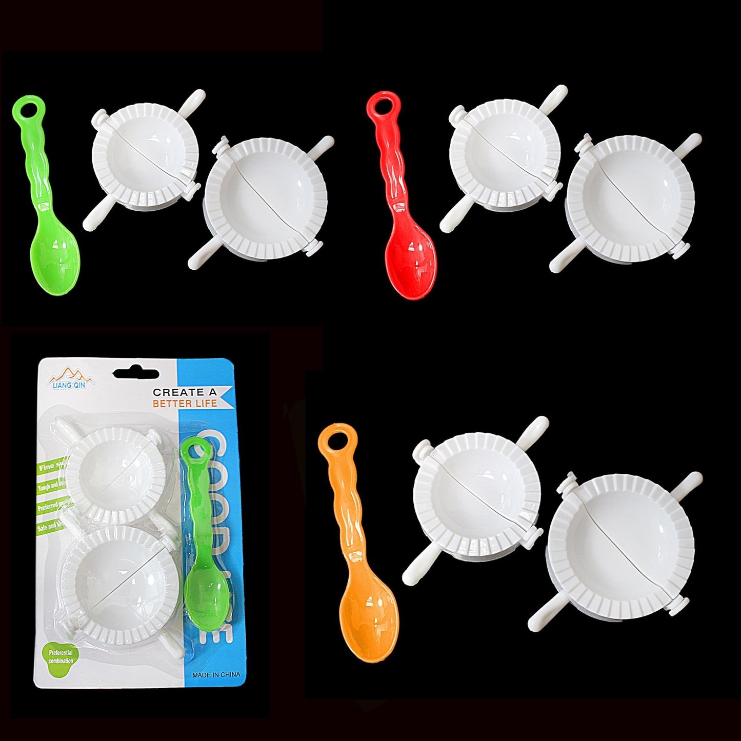 Plastic Dumpling Mould Maker with Spoon 4932 (Large Letter Rate)