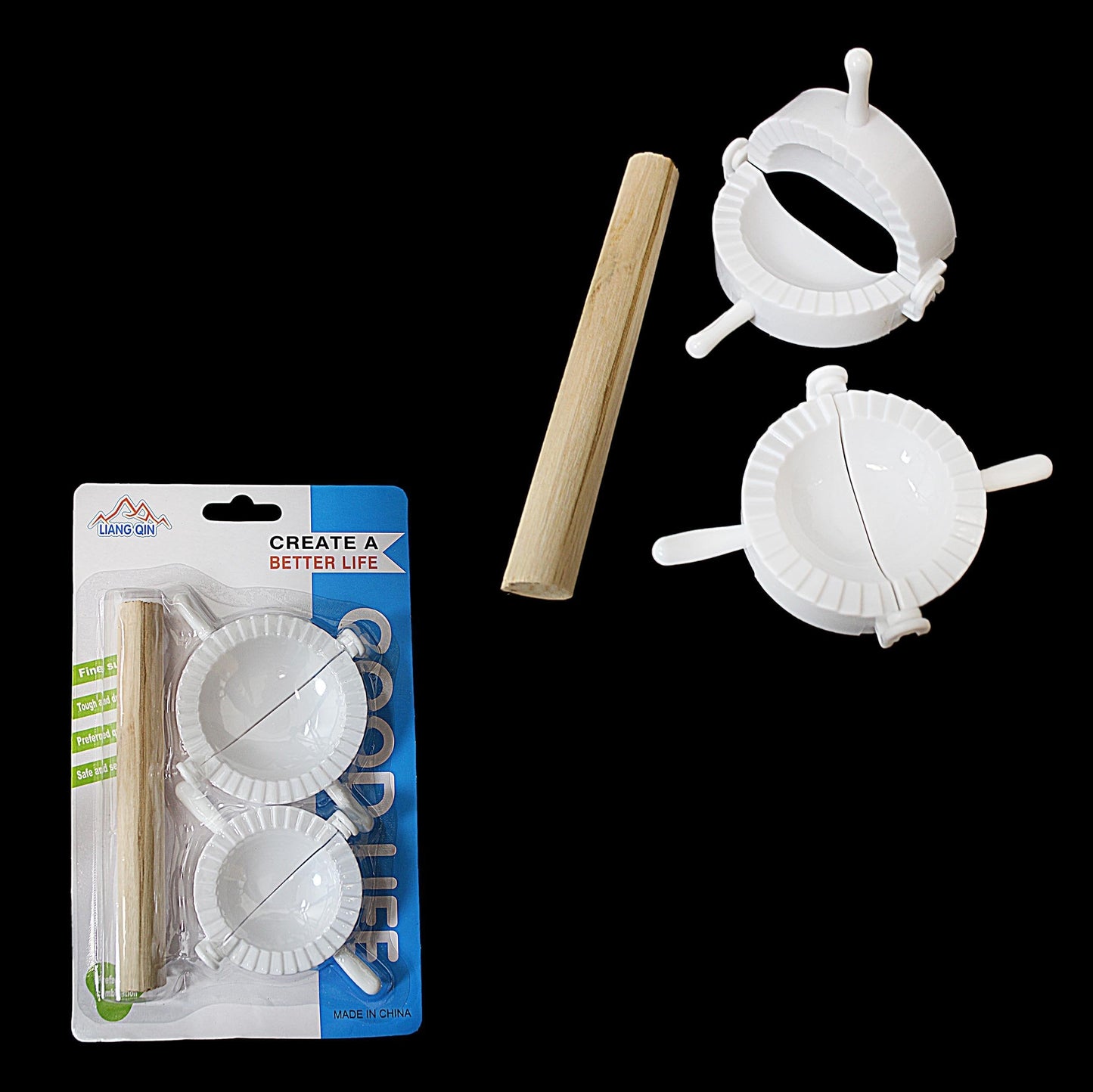 Plastic Dumpling Maker Mould Set of 3 4933 (Large Letter Rate)