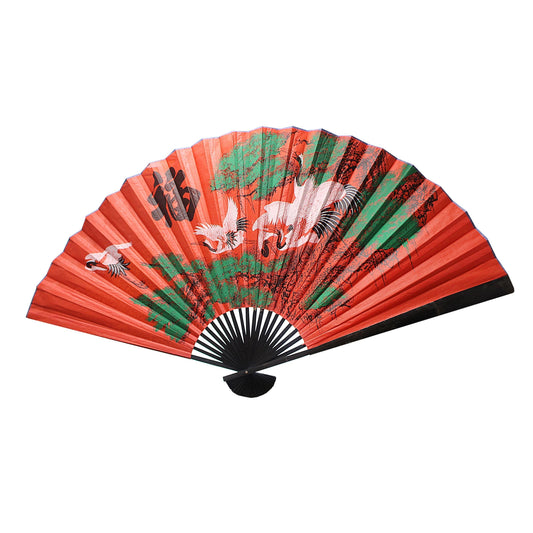 Large Vintage Bamboo Chinese Wall Decoration Fan 90 cm Assorted Colours 3443 (Parcel Rate)