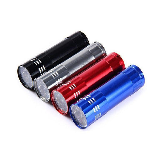 New Mini Flashlight LED Torch Light Assorted Colour Case 10cm 1918 (Large Letter Rate)