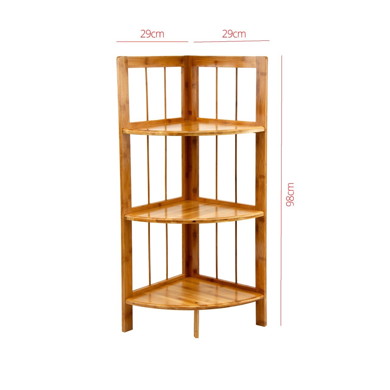 Wooden Corner Shoe Storage Rack 3 Tier 29 x 98cm 8785 (Parcel Rate)