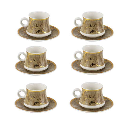 Durane Sylva Tea Set 12pc 175ml Assorted Colours 10524 (Parcel rate)