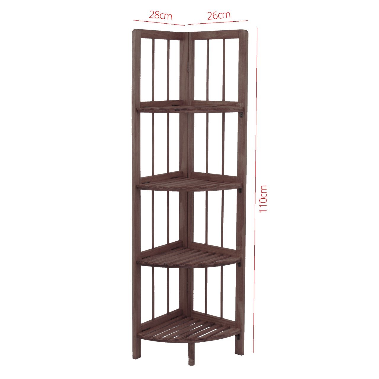 4 Tier Coffee Wooden Corner Rack Multipurpose Use Wooden Rack 28 x 26 x 110cm 8787 (Parcel Rate)