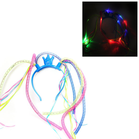 Girls Hair Piece Light Up Dress Up Headband Pink / Blue 1386 (Parcel Rate)