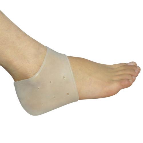 Pair of Silicone Gel Heel Protector Plantar Fasciitis Pain Relief Cushion Unisex 5502 (Parcel Rate)