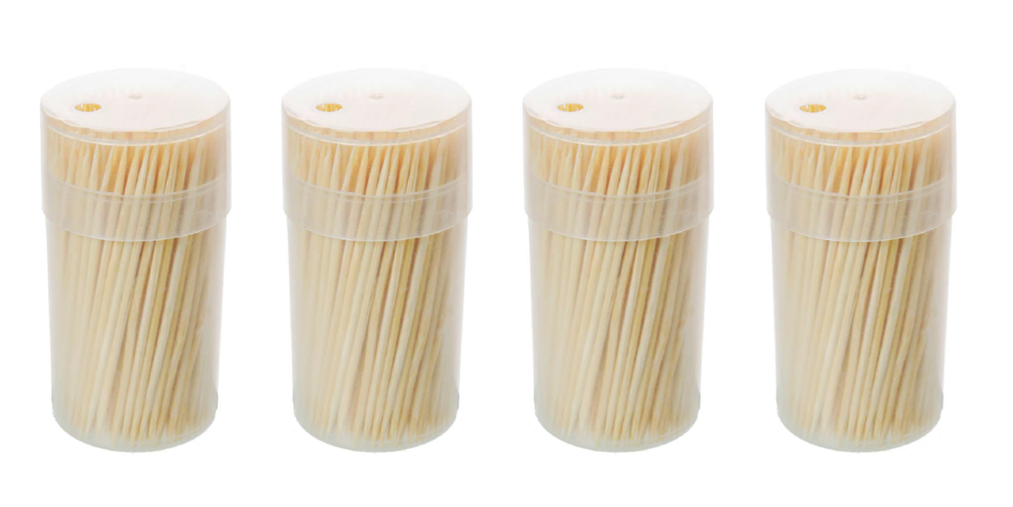 IIGEurope Bamboo Cocktail Sticks Toothpicks Pack of 4  (Parcel Rate)