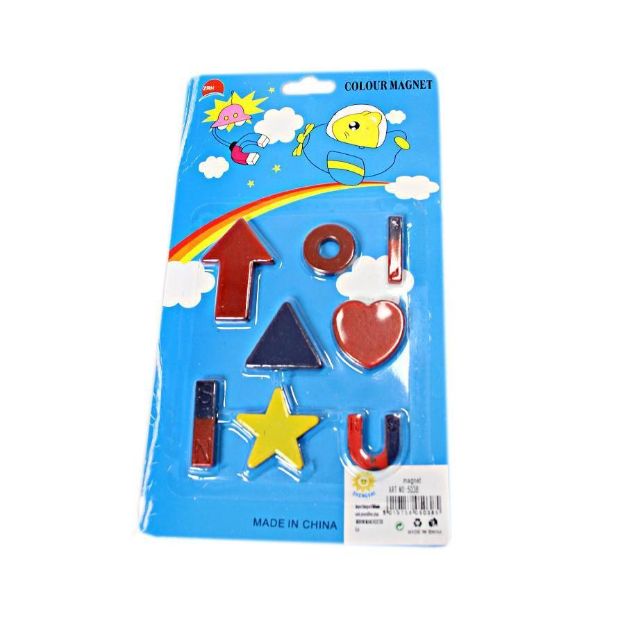 8 Pack Childrens Kids Playing Colour Magnets Assorted Shapes 5038 (Large Letter Rate)