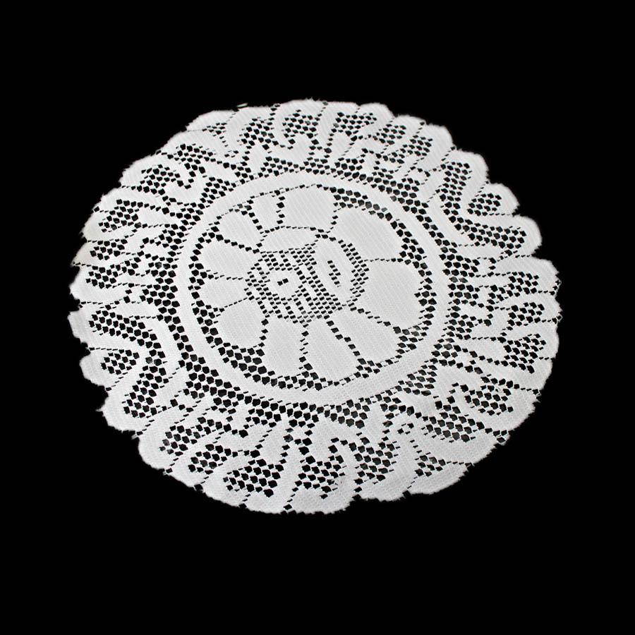 Round Kitchen Lace Net Placemat Assorted Colours and Designs 35cm 2853 (Large Letter Rate)