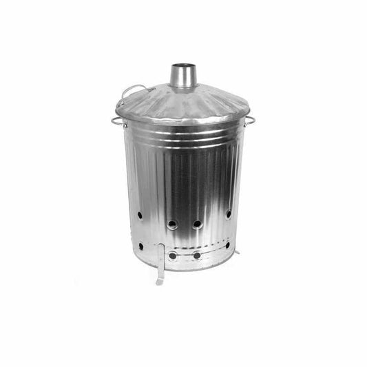 Portable Mini Galvanised Steel Garden Fire Bin Incinerator For Burning Wood 4902/FBS (Big Parcel Rate)