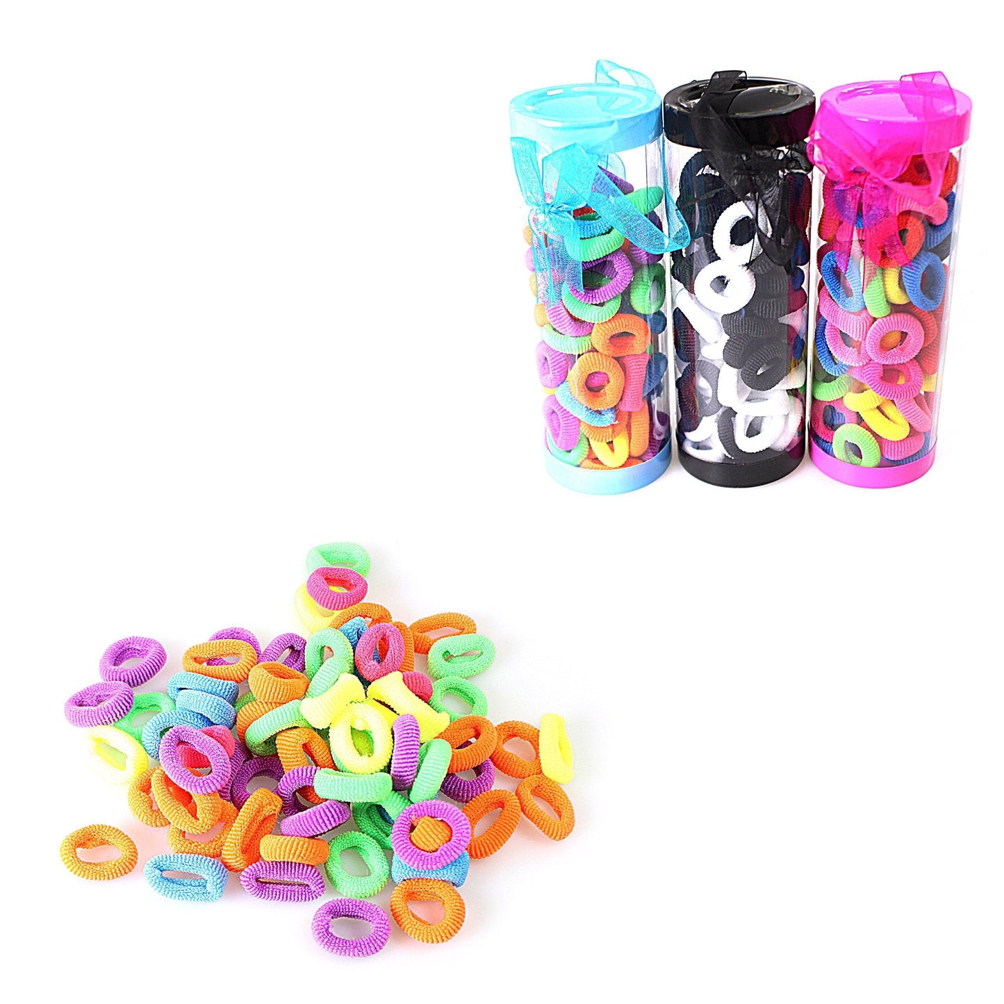 Mini Hair Tie Bobbles Assorted Colours 2325 (Parcel Rate)