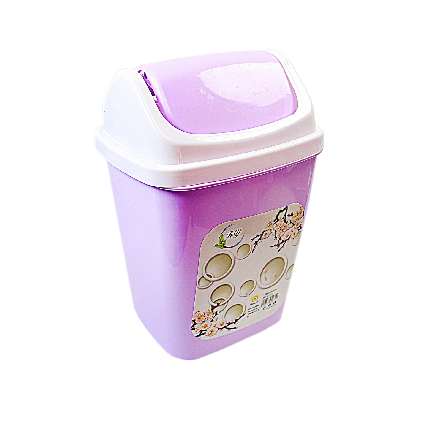 Mini Plastic Dustbin Bathroom Kitchen Bedroom Bin 5L Assorted Colours 4931 (Parcel Rate)