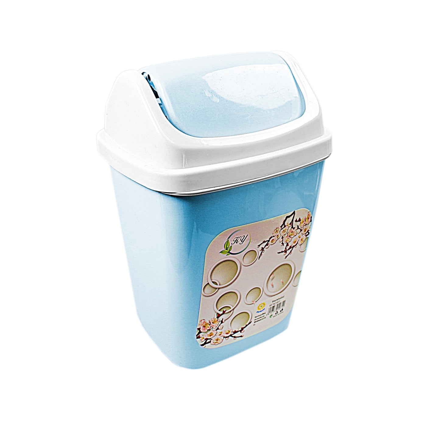 Mini Plastic Dustbin Bathroom Kitchen Bedroom Bin 5L Assorted Colours 4931 (Parcel Rate)