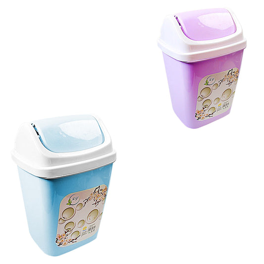 Mini Plastic Dustbin Bathroom Kitchen Bedroom Bin 5L Assorted Colours 4931 (Parcel Rate)
