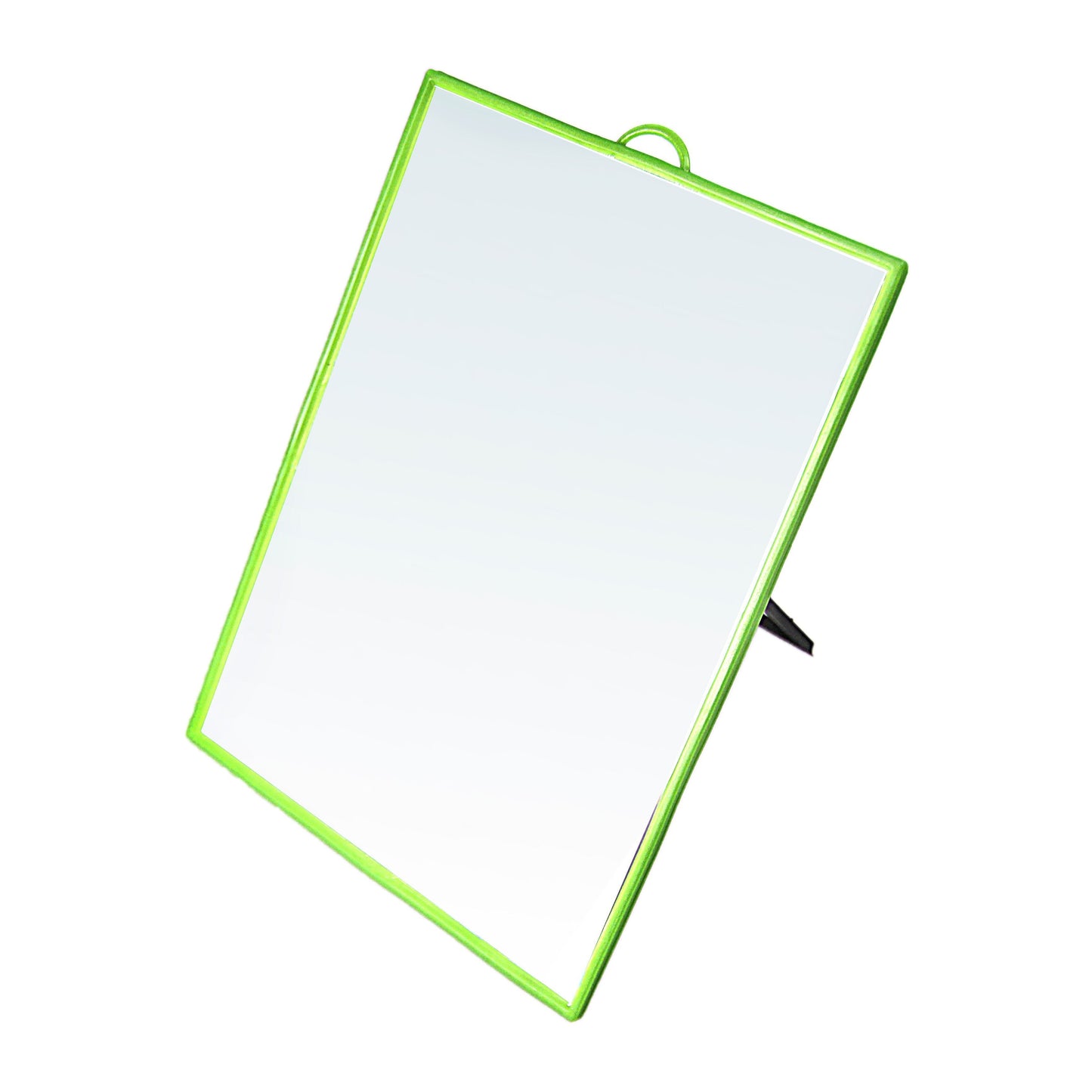 Desk Table Plastic Coloured Border Square Shaped Mirror 23cm x 30cm 0177 (Large Letter Rate)