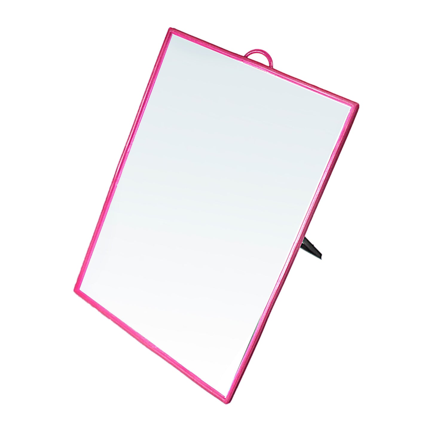 Desk Table Plastic Coloured Border Square Shaped Mirror 23cm x 30cm 0177 (Large Letter Rate)