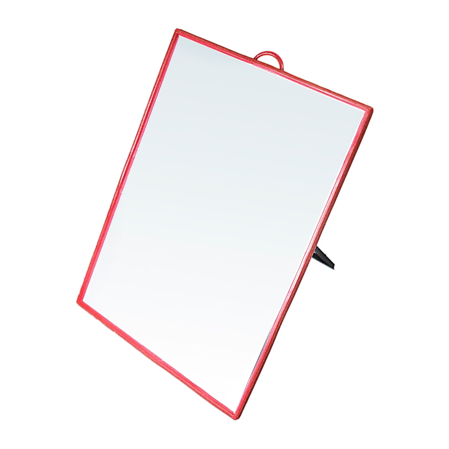 Desk Table Plastic Coloured Border Square Shaped Mirror 30cm x 40cm 0179 (Parcel Rate)