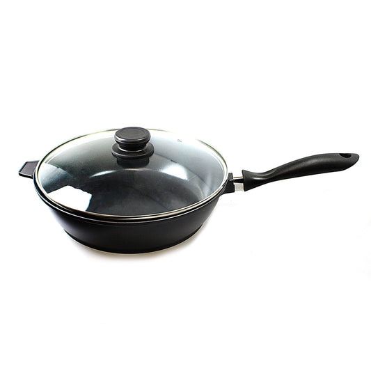 Nea Diecast Saute Pan Nera Black Ceramic 24cm 1768 (Parcel Rate)P