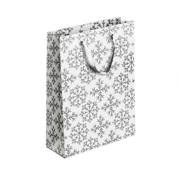 Gold / Silver Patterned Paper Gift Bag Large Assorted Designs P1911 (Parcel Rate)