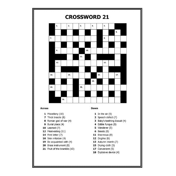 Mega Large Print Modern Crossword Book 1 P2960 (Parcel Rate)p