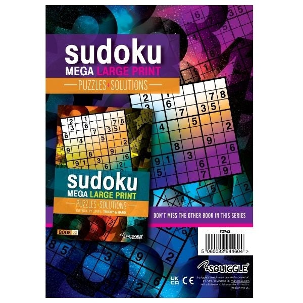 Mega Large Print Modern Sudoku Book 1 Easy & Medium P2962 (Parcel Rate)