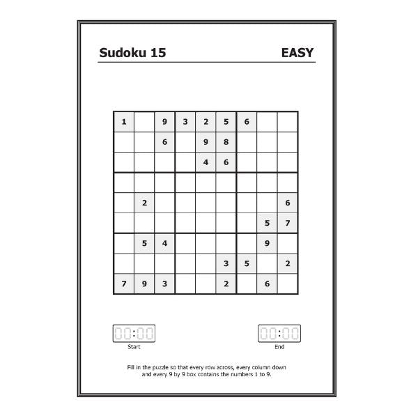 Mega Large Print Modern Sudoku Book 1 Easy & Medium P2962 (Parcel Rate)