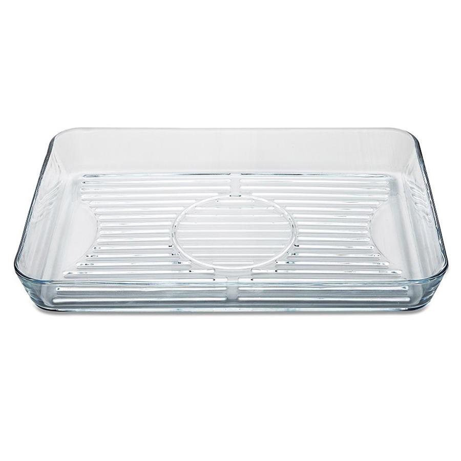 Glass Rectangle Oven Dish with Grill Lines 39 x 27 cm 95117 (Parcel Plus Rate)