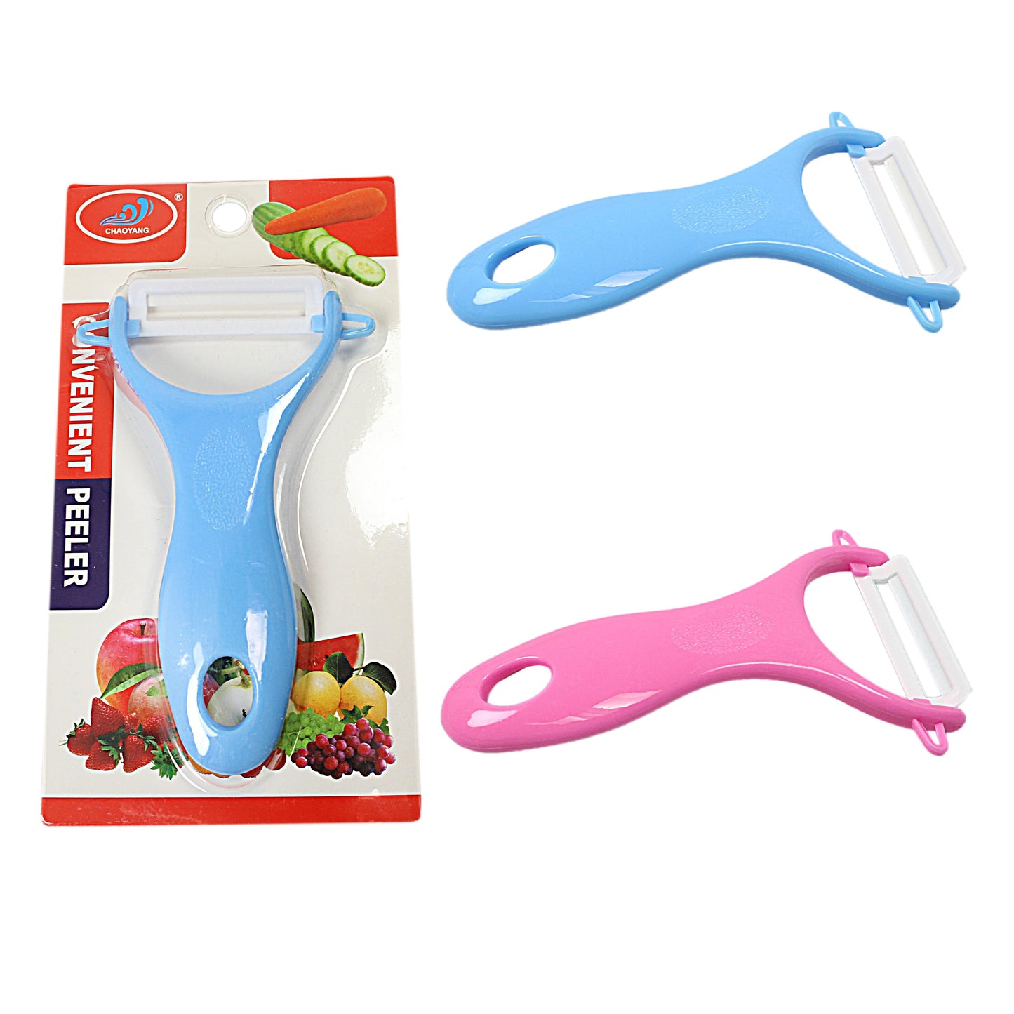 Plastic Fruit Vegetable Peeler Assorted Colours 1963 (Large Letter Rate)