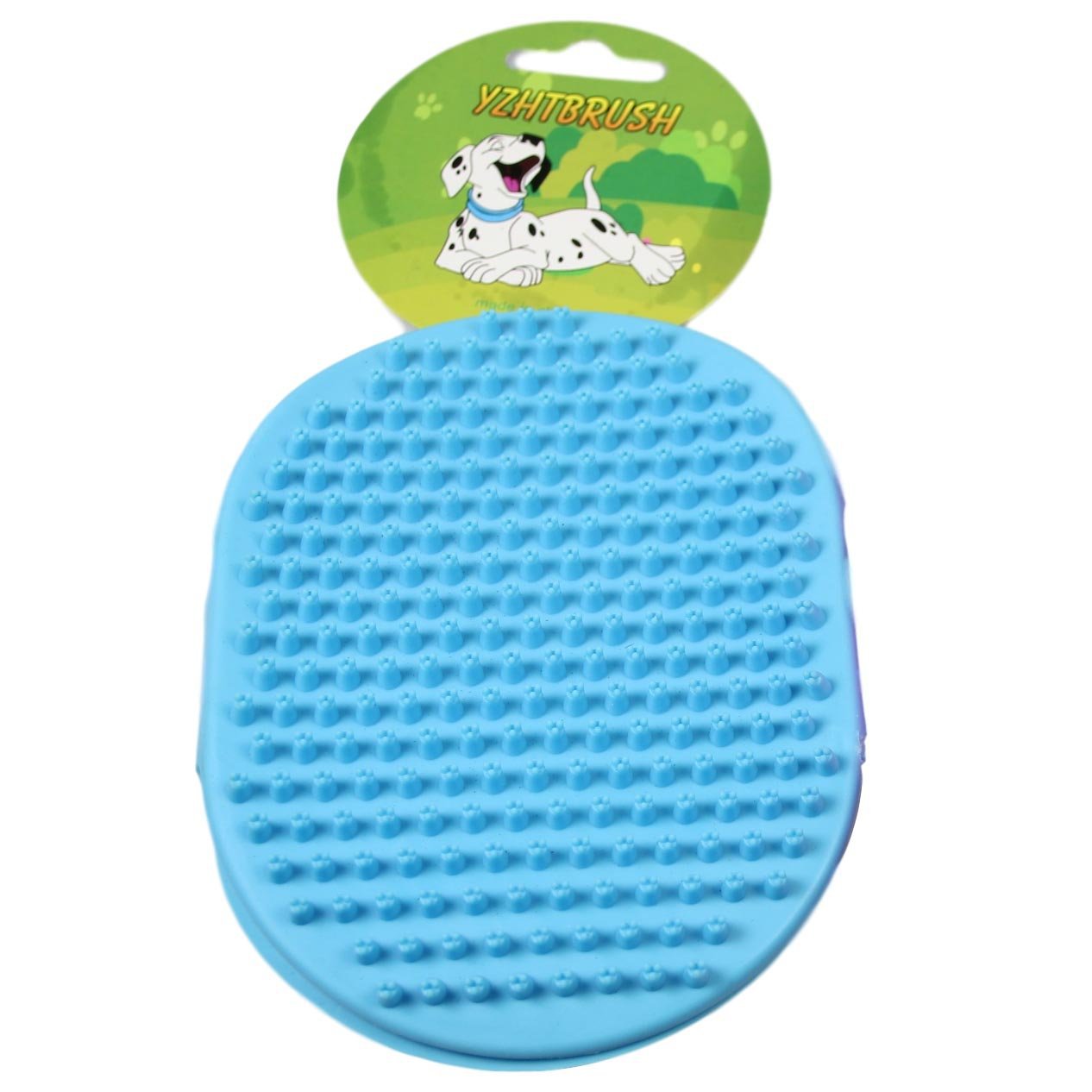 Silicone Pet Dog Double Sided Grooming Pad Brush 15 cm Assorted Colours 5035 (Parcel Rate)