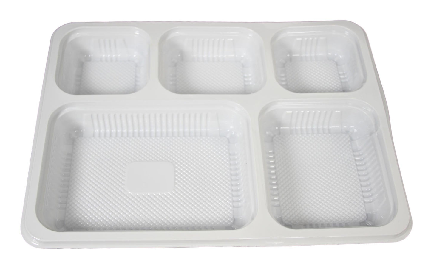 Disposable Plastic 5 Section Tray Ideal for Wedding And Special Occasions 30cm x 23cm 25 Pack SK-1290 (Parcel Rate)