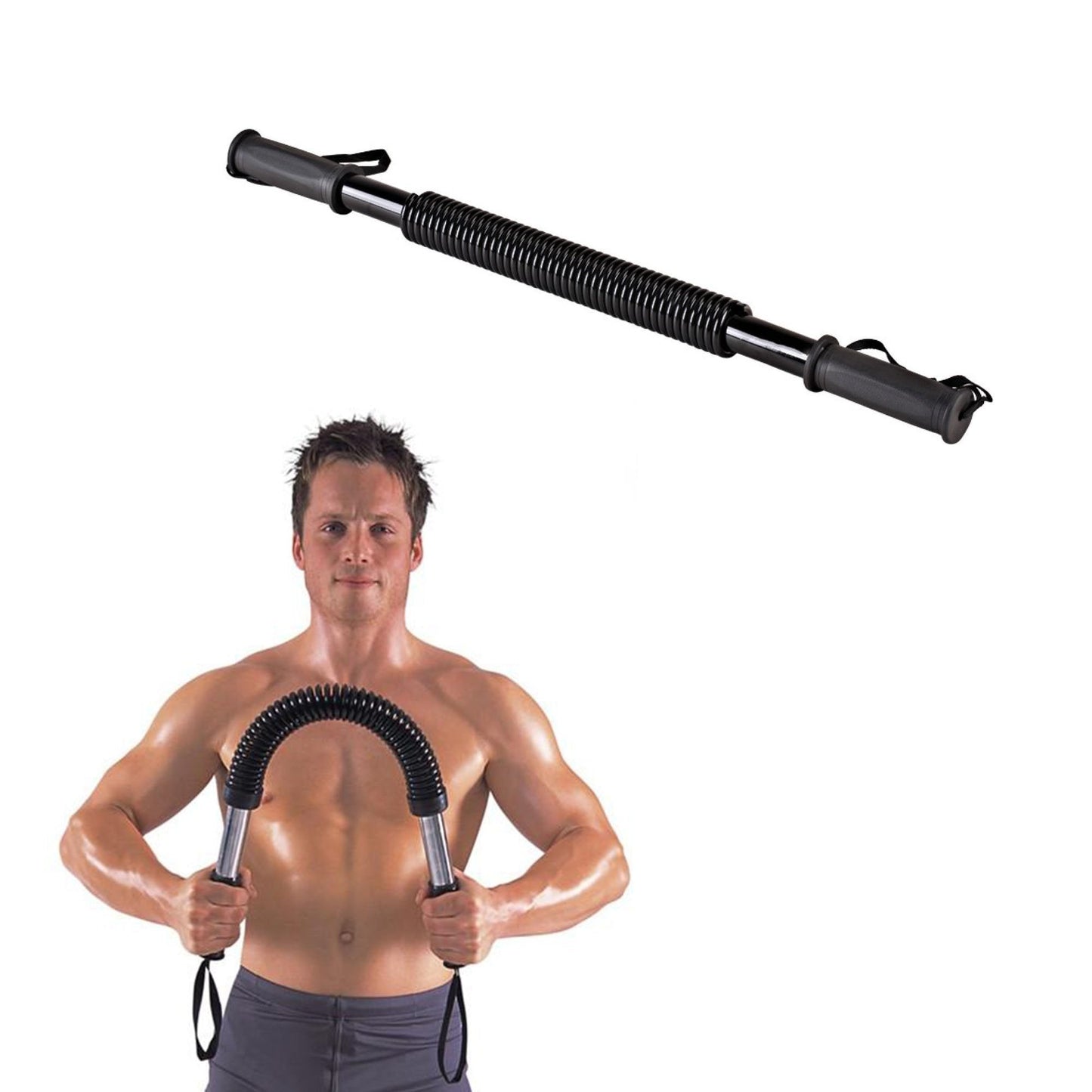 Flexible Power Twister KG Stretch Spring Bendy Bar Gym Exercise 30kg 1950 A W25 (Parcel Rate)