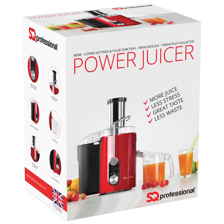 SQ Professional Blitz Power Juicer 650W 0.7L Red 2324 /5589 (Big Parcel Rate)